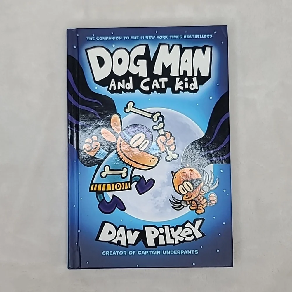 Kids/Childs Dog Man Two Book Set by Dav Pilkey 'Lord of the Fleas'/'And Cat Kid'